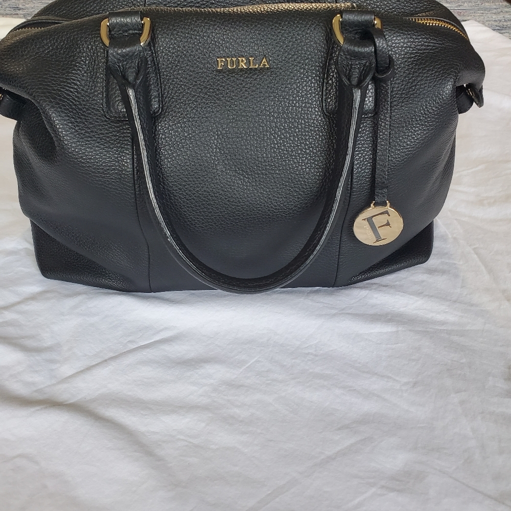 EUC Furla Black Top-Handle Bag - Picture 13 of 16